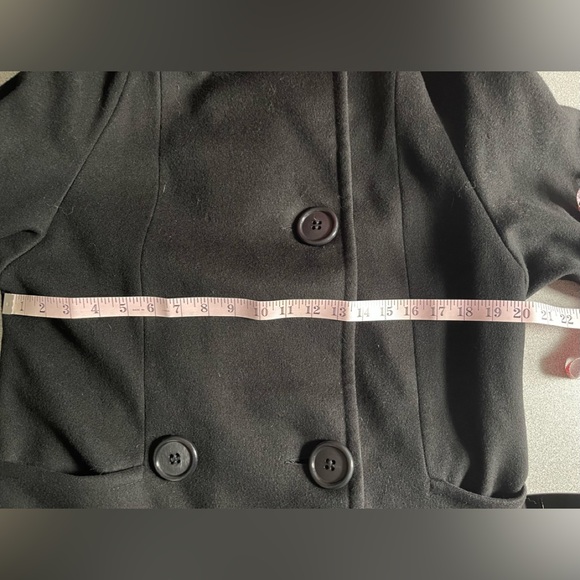 Vintage ELECTRE PARIS Black Virgin Wool Coat - Picture 11 of 13